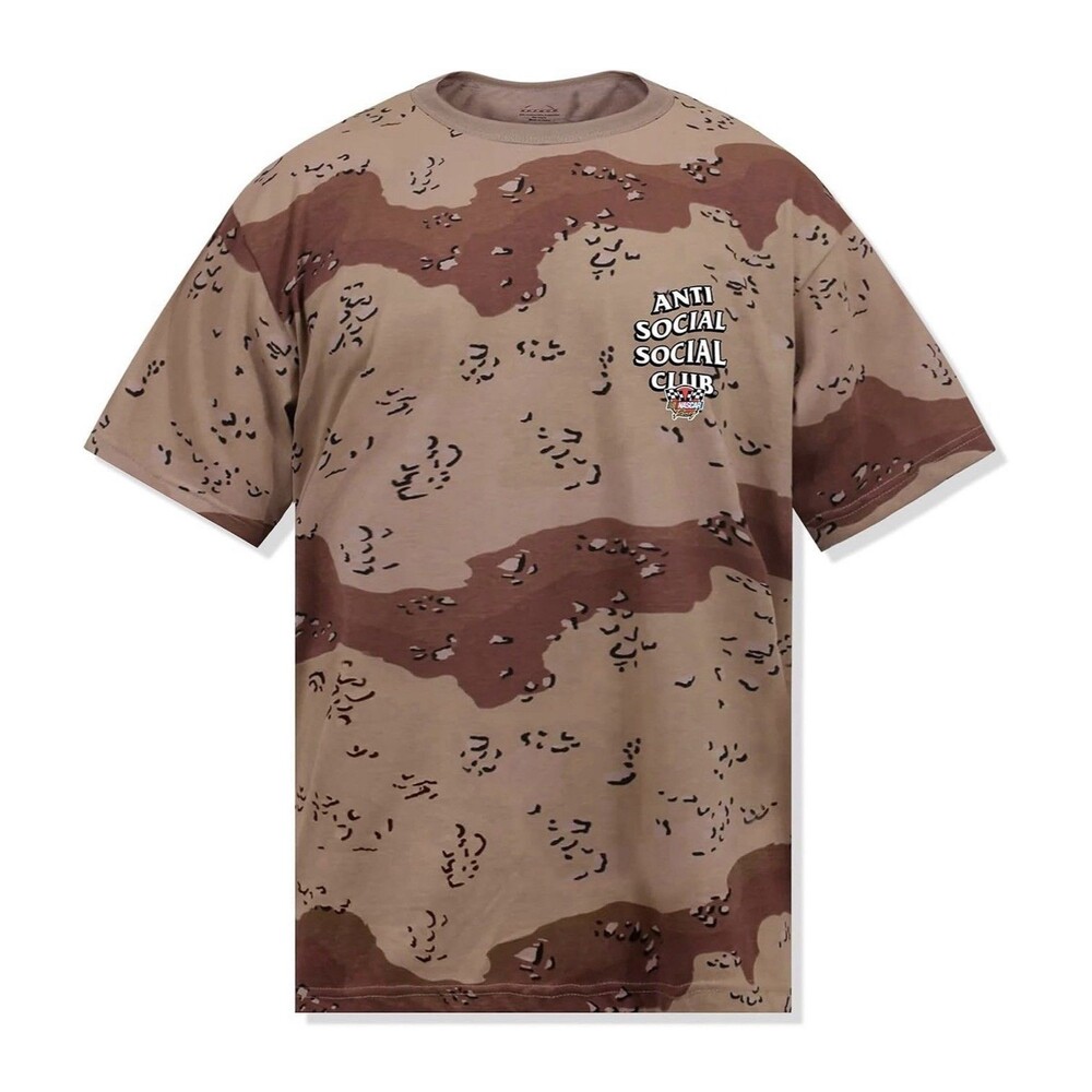 Size L Anti Social Social Club x Nascar Games Tee Brown Camo Mens NWT